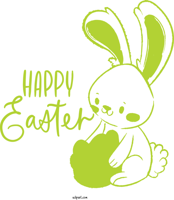 Free Holidays Green Text Line Art For Easter Clipart Transparent Background