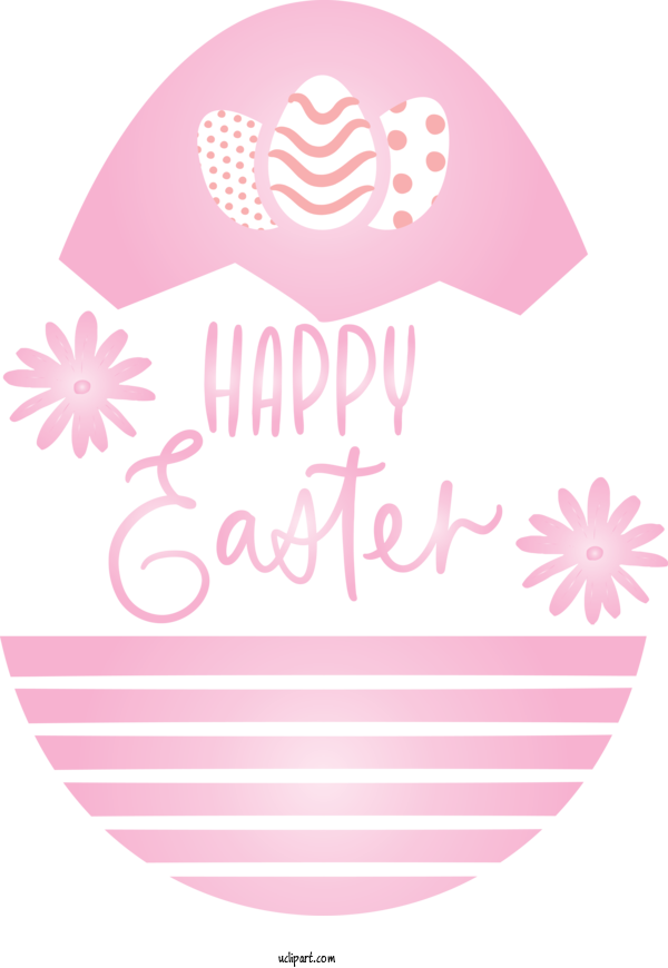 Free Easter Pink Text Font For Holidays Clipart Transparent Background