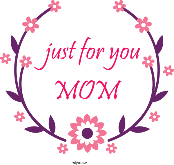 Free Holidays Text Pink Font For Mothers Day Clipart Transparent Background