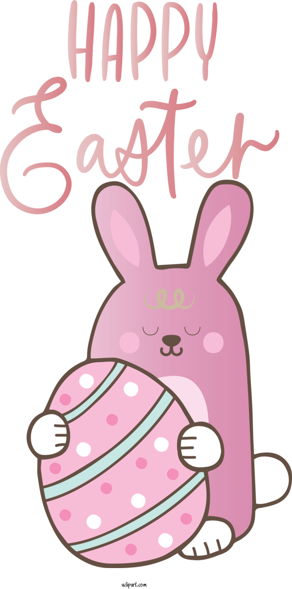 Free Easter Pink Cartoon Design For Holidays Clipart Transparent Background