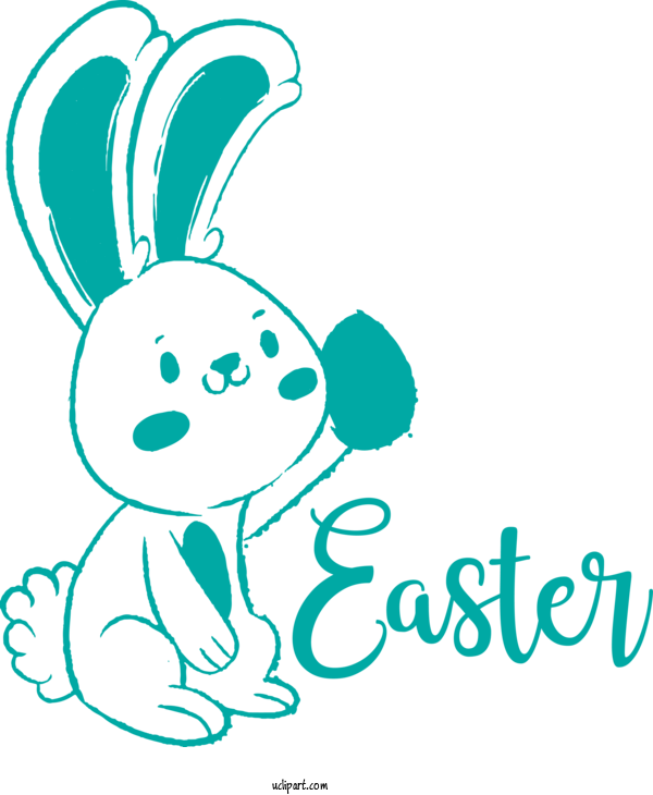 Free Holidays Green Text Line Art For Easter Clipart Transparent Background