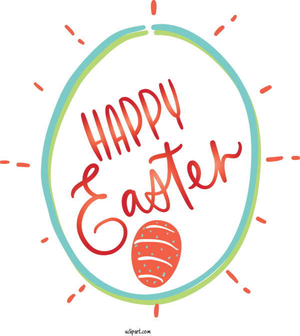 Free Holidays Text Font Line For Easter Clipart Transparent Background