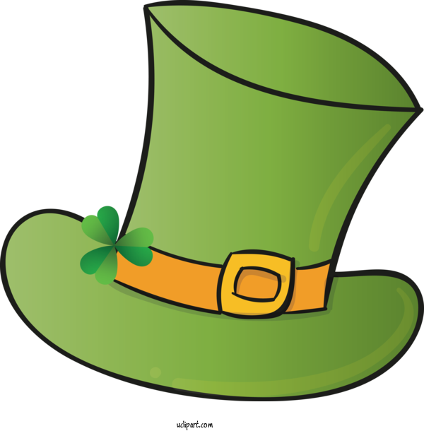 Free Holidays Green Costume Hat Headgear For Saint Patricks Day Clipart Transparent Background