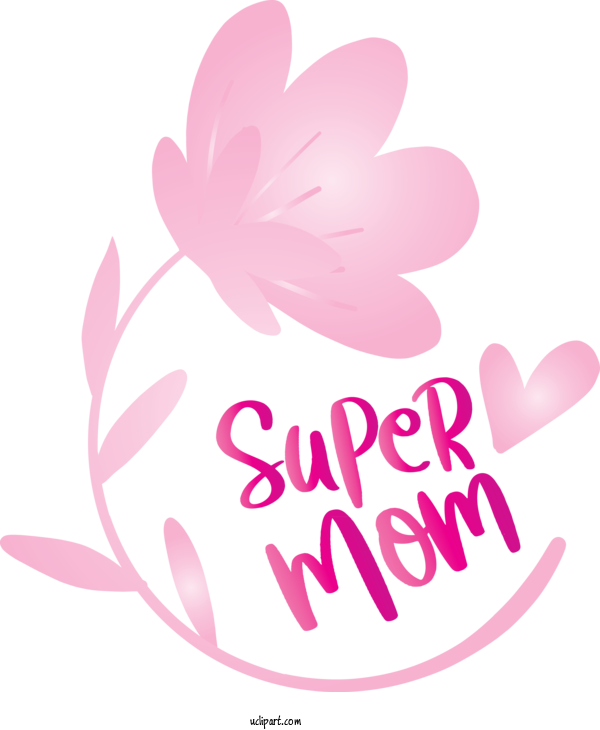 Free Holidays Pink Text Logo For Mothers Day Clipart Transparent Background