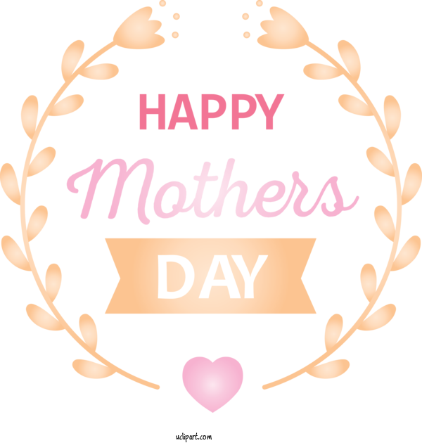 Free Holidays Text Heart Font For Mothers Day Clipart Transparent Background