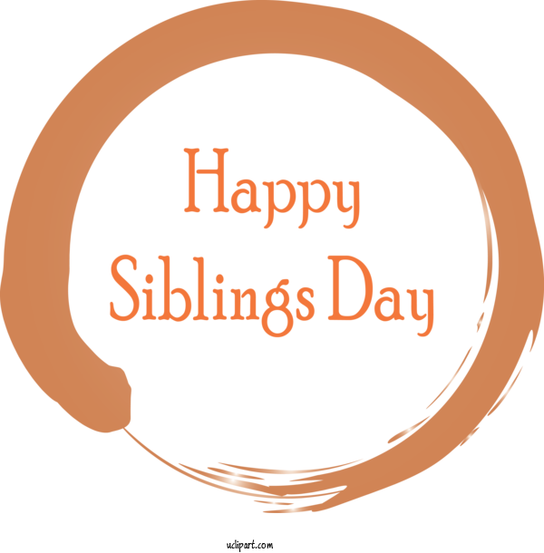 Free Holidays Text Font Line For Siblings Day Clipart Transparent Background