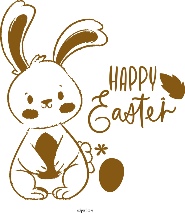 Free Holidays Text Head Cartoon For Easter Clipart Transparent Background