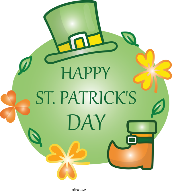 Free Holidays Green Text Symbol For Saint Patricks Day Clipart Transparent Background