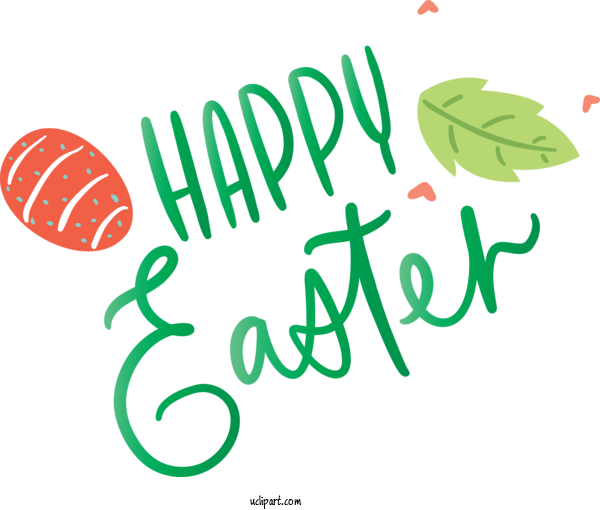 Free Holidays Text Green Logo For Easter Clipart Transparent Background