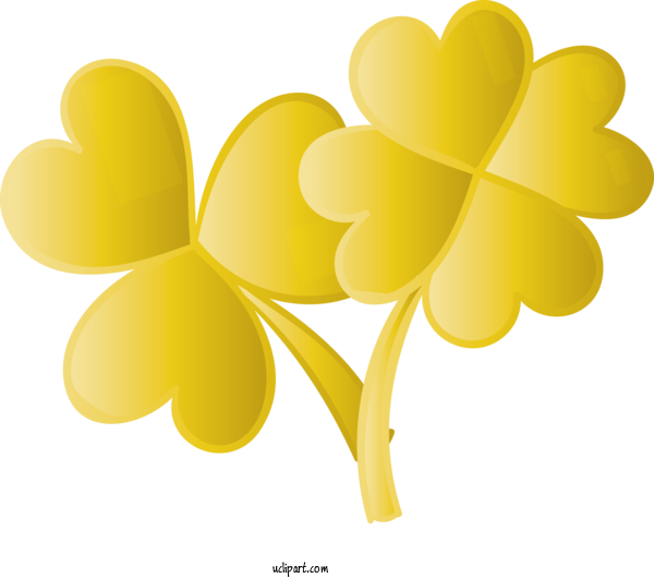 Free Holidays Yellow Leaf Petal For Saint Patricks Day Clipart Transparent Background