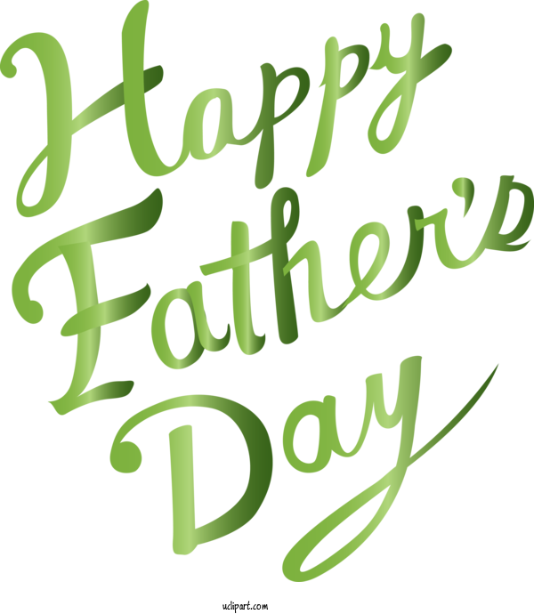 Free Holidays Font Text Green For Fathers Day Clipart Transparent Background