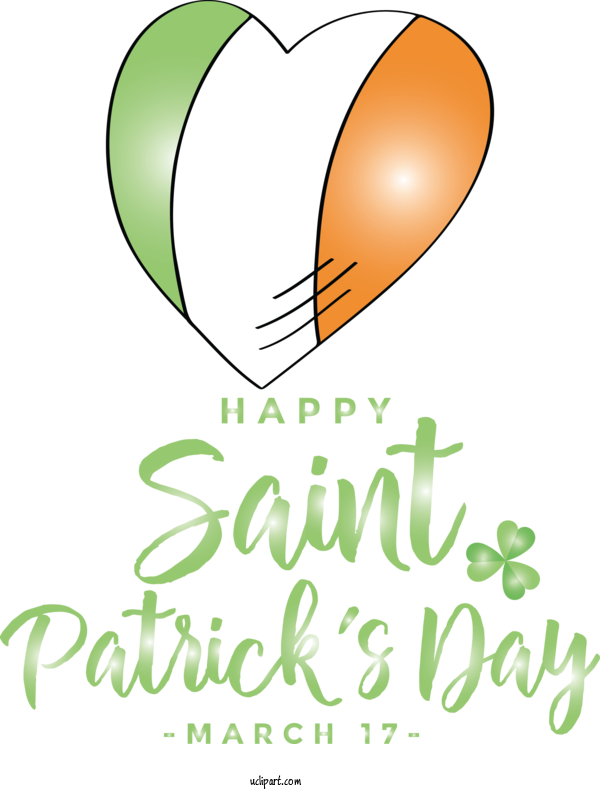 Free Holidays Leaf Text Logo For Saint Patricks Day Clipart Transparent Background