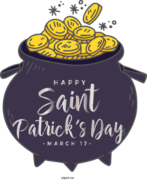 Free Holidays Cauldron Cookware And Bakeware Font For Saint Patricks Day Clipart Transparent Background