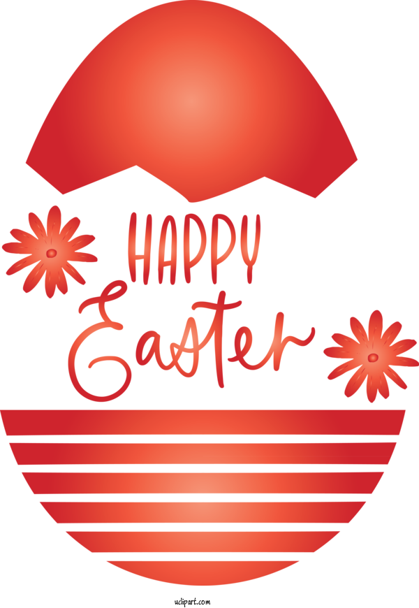 Free Easter Red Line Logo For Holidays Clipart Transparent Background