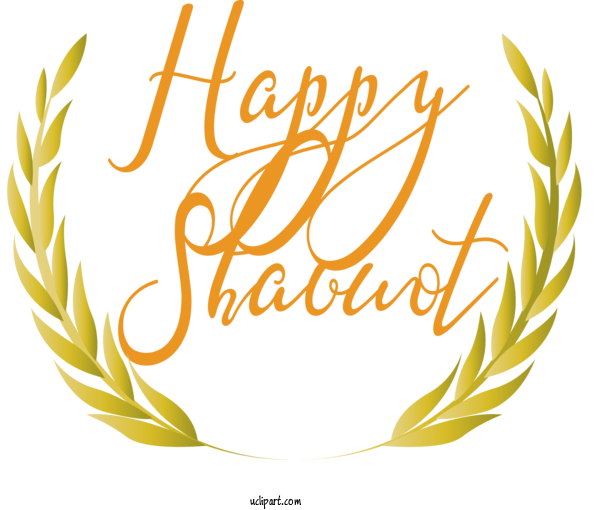 Free Holidays Text Font Line For Shavuot Clipart Transparent Background