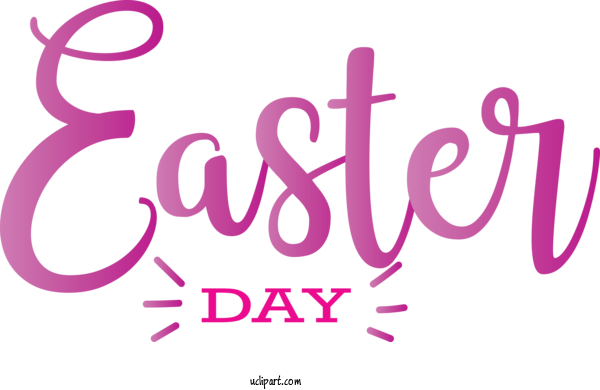 Free Easter Text Font Pink For Holidays Clipart Transparent Background