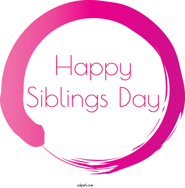 Free Holidays Text Pink Font For Siblings Day Clipart Transparent Background
