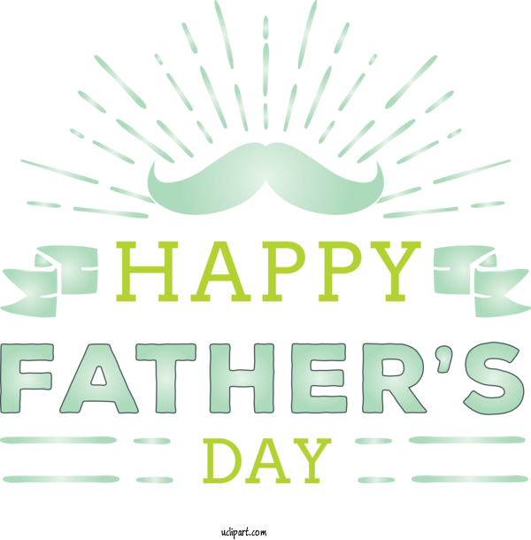 Free Holidays Text Green Font For Fathers Day Clipart Transparent Background