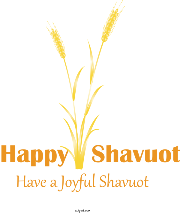 Free Holidays Text Yellow Logo For Shavuot Clipart Transparent Background