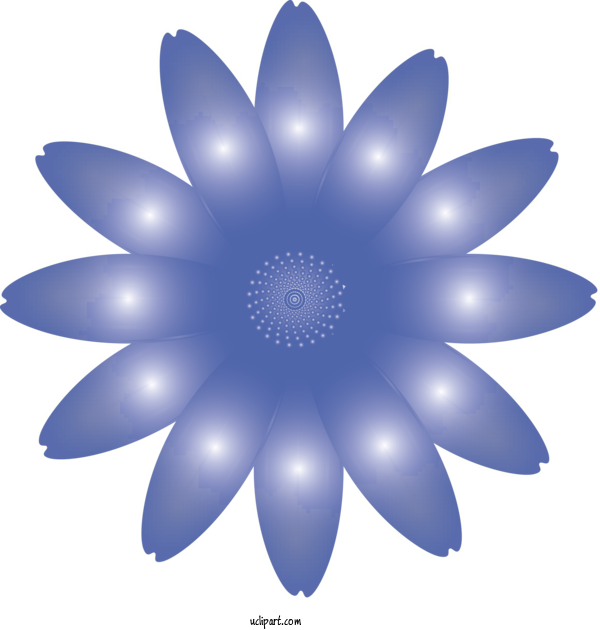Free Flowers Blue Petal Cobalt Blue For Marguerite Clipart Transparent Background