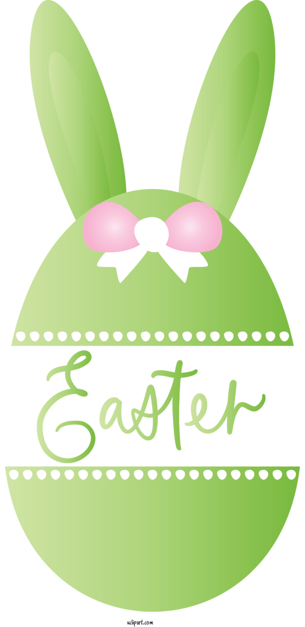 Free Easter Green Ribbon Easter Egg For Holidays Clipart Transparent Background