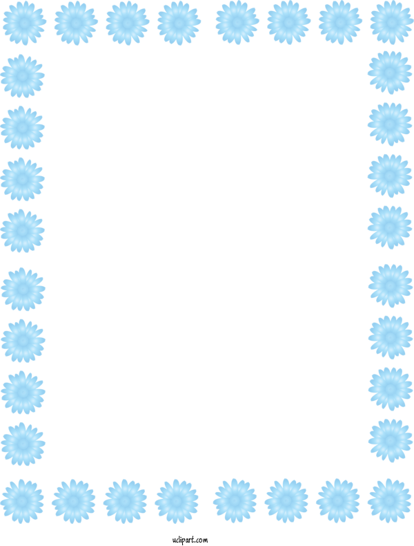 Free Flowers Aqua Pattern For Marguerite Clipart Transparent Background