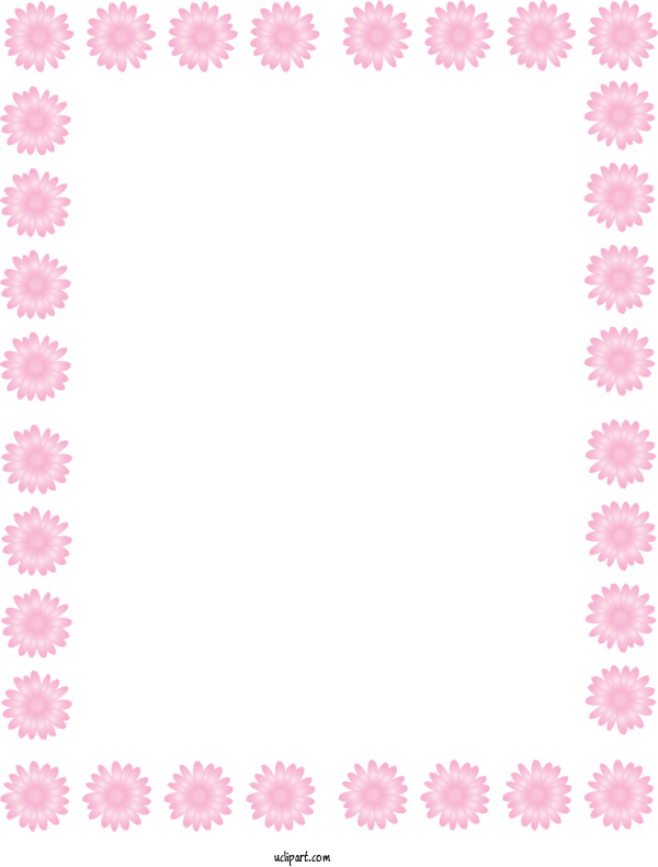Free Flowers Pink Pattern For Marguerite Clipart Transparent Background