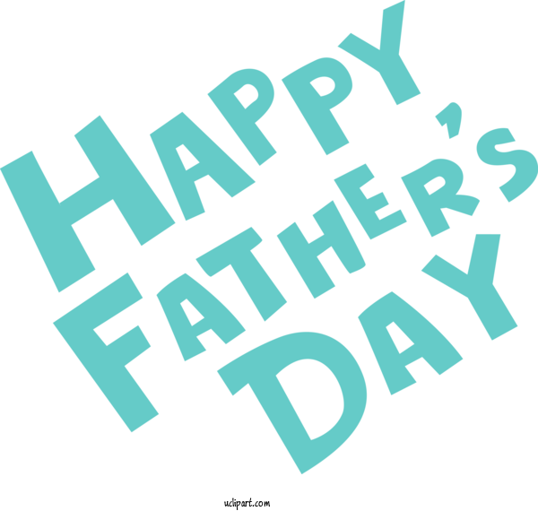 Free Holidays Text Font Turquoise For Fathers Day Clipart Transparent Background