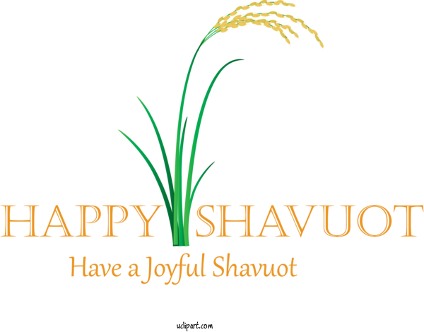 Free Holidays Logo Text Leaf For Shavuot Clipart Transparent Background