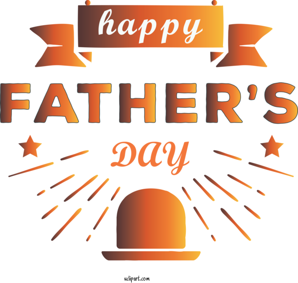 Free Holidays Font Text Orange For Fathers Day Clipart Transparent Background