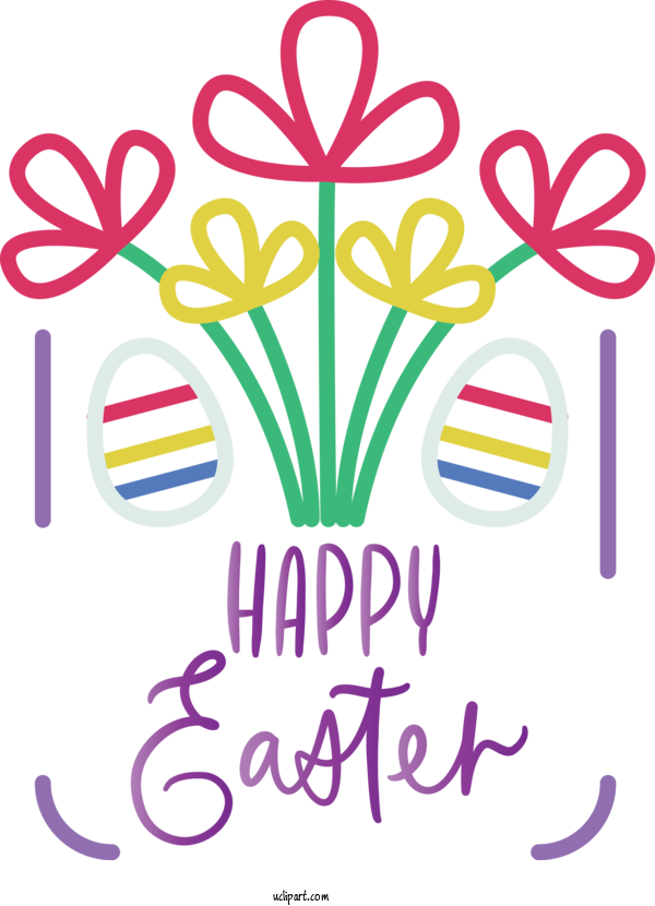 Free Easter Text Purple Font For Holidays Clipart Transparent Background