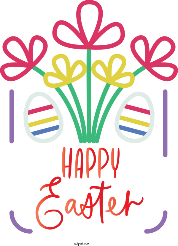 Free Easter Text Font Plant For Holidays Clipart Transparent Background