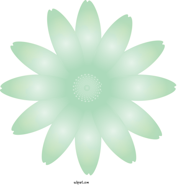 Free Flowers Green Petal Flower For Marguerite Clipart Transparent Background