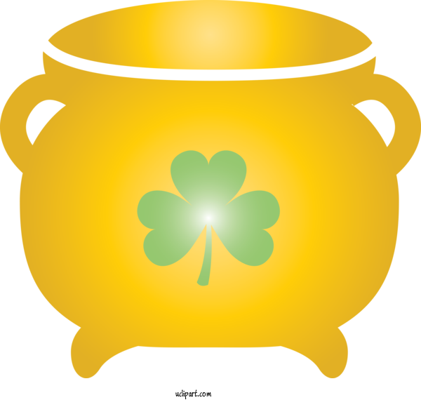 Free Holidays Green Yellow Serveware For Saint Patricks Day Clipart Transparent Background