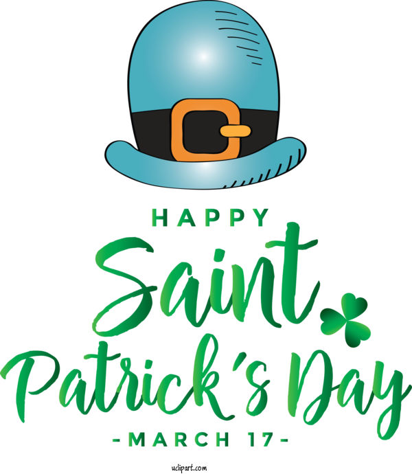 Free Holidays Logo Font Cap For Saint Patricks Day Clipart Transparent Background