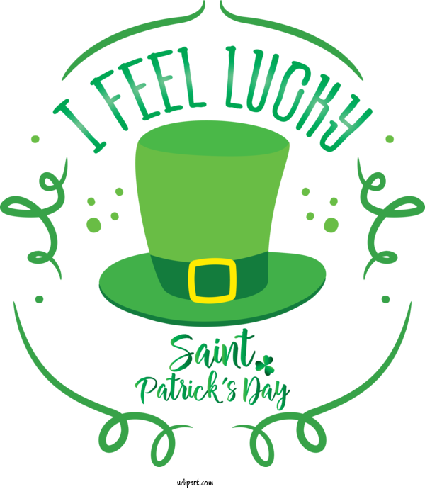 Free Holidays Green Saint Patrick's Day Logo For Saint Patricks Day Clipart Transparent Background