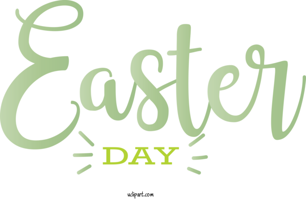 Free Easter Text Font Green For Holidays Clipart Transparent Background