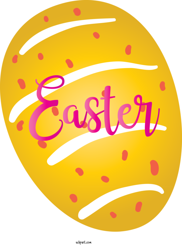 Free Holidays Text Yellow Orange For Easter Clipart Transparent Background