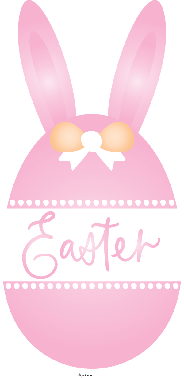 Free Easter Pink Text Ribbon For Holidays Clipart Transparent Background