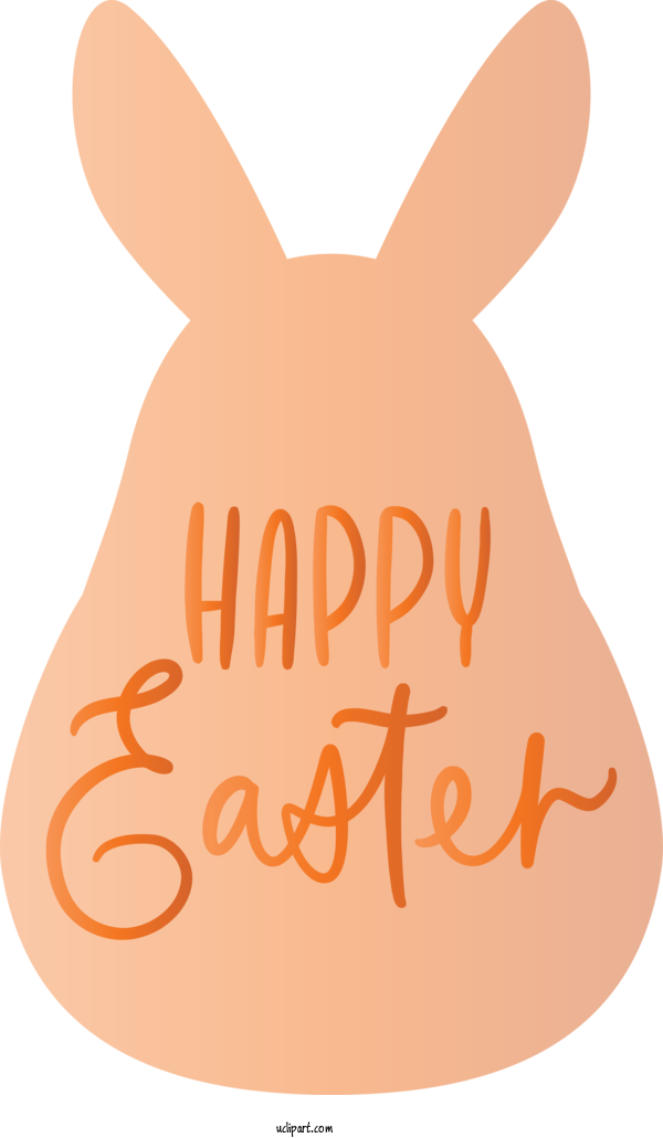 Free Holidays Orange Nose Rabbit For Easter Clipart Transparent Background