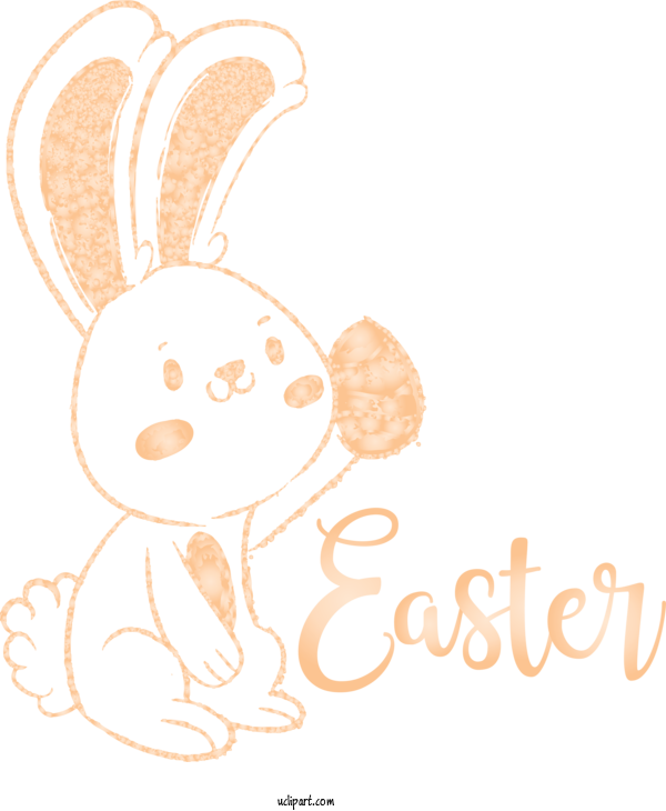 Free Holidays Cartoon Head Text For Easter Clipart Transparent Background