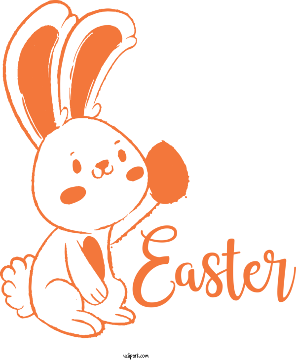 Free Holidays Orange Cartoon Head For Easter Clipart Transparent Background