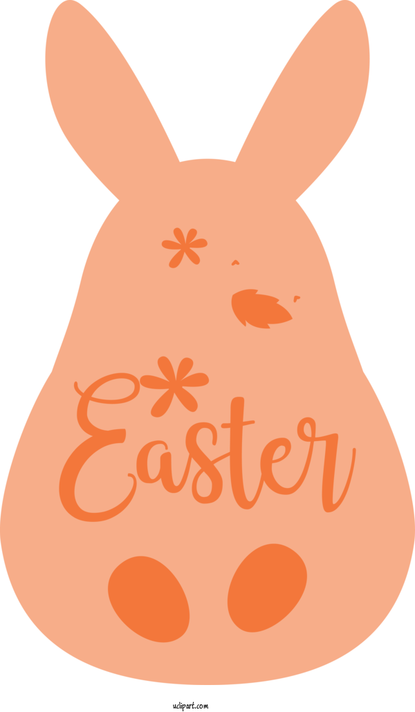 Free Holidays Orange Nose Rabbit For Easter Clipart Transparent Background
