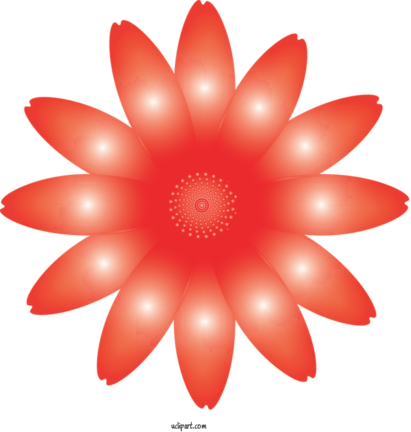 Free Flowers Petal Red Flower For Marguerite Clipart Transparent Background