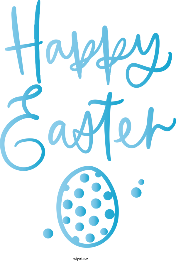 Free Easter Text Turquoise Aqua For Holidays Clipart Transparent Background