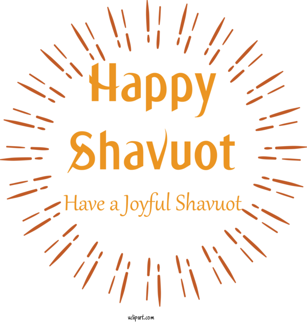 Free Holidays Text Font Line For Shavuot Clipart Transparent Background