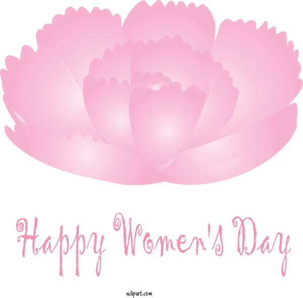 Free Holidays Pink Text Petal For International Women's Day Clipart Transparent Background