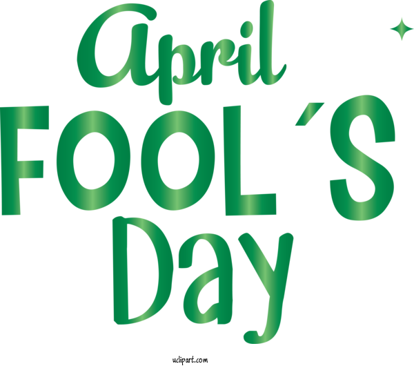 Free Holidays Text Green Font For April Fools Day Clipart Transparent Background