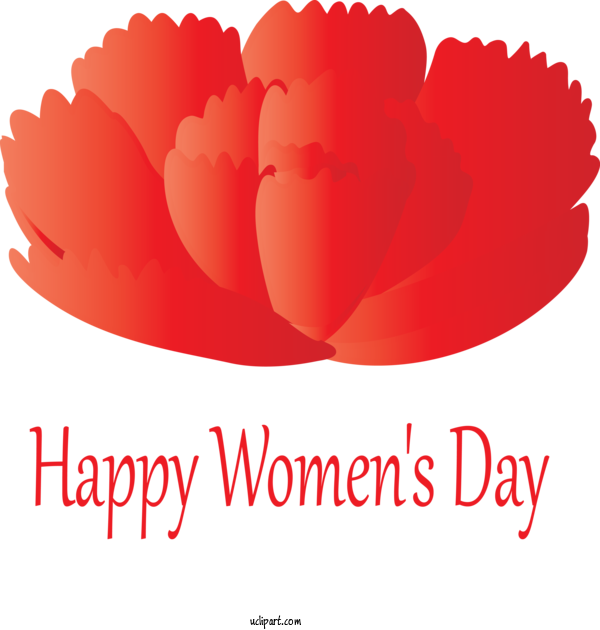 Free Holidays Red Text Heart For International Women's Day Clipart Transparent Background