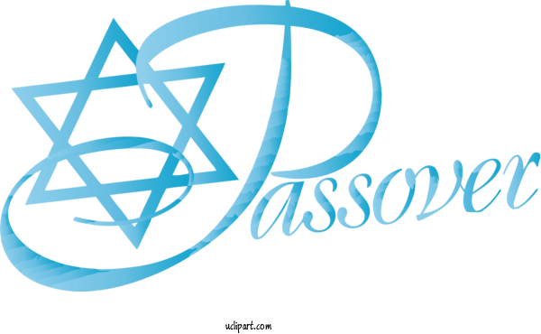 Free Holidays Text Logo Aqua For Passover Clipart Transparent Background